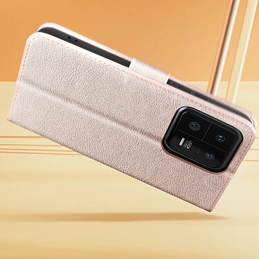 Avizar Housse pour Xiaomi 13 Pro portefeuille rangement carte support vidéo  rose pas cher