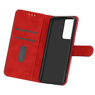 Avizar Étui Samsung Galaxy S21 Ultra Protection avec Porte-carte Fonction Support rouge