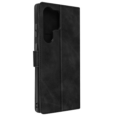 Avizar Étui Folio pour Samsung S23 Ultra porte-carte, support vidéo  Tender Book Noir