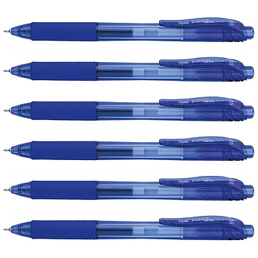 PENTEL Stylo Roller à encre gel Liquid EnerGel-X BLN105 Bleu x 6