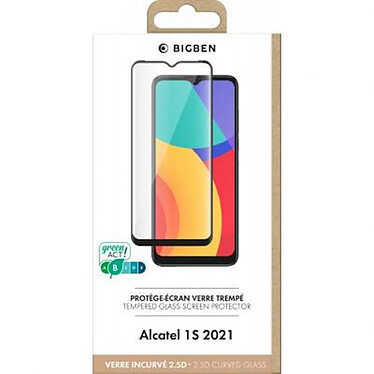 Acheter BigBen Connected Protection d'écran pour Alcatel 1S 2021 en Verre Trempé 2.5D Anti-rayures Transparent