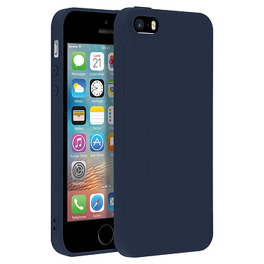 Forcell [marque_produit] CoqueiPhone 5 / 5S / SE Coque Soft Touch Silicone Gel Souple Bleu nuit