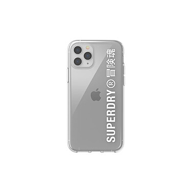 Superdry Coque pour Apple iPhone 11 Pro Collection Snap Case Clear en TPU Transparent