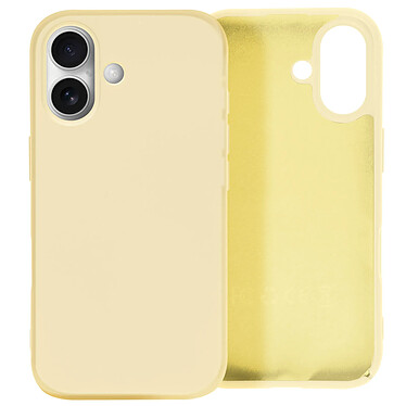 Avizar Coque pour iPhone 16 Semi-rigide Soft-touch Anti-traces Jaune