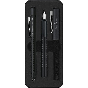 FABER-CASTELL Kit d'instruments d'écriture GRIP 2011 Plume + Bille Noir