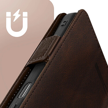 Avizar Étui pour Ulefone Note 14 Portefeuille Motif Ligne Fonction Support vidéo  marron foncé pas cher