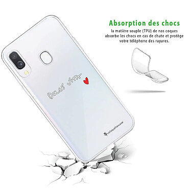 Avis LaCoqueFrançaise Coque Samsung Galaxy A20e 360 intégrale transparente Motif Dolce Vita Tendance