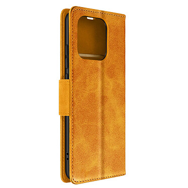 Avizar Étui Portefeuille Marron  pour Xiaomi Redmi 12C, série Bara Soft Leather