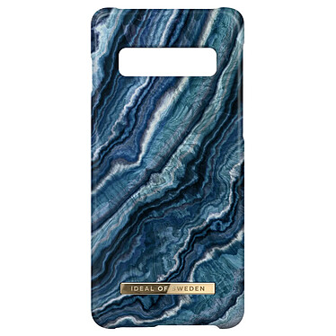 iDeal of Sweden Coque pour Samsung Galaxy S10 Tendance Magnétique Indigo Swirl  Bleu