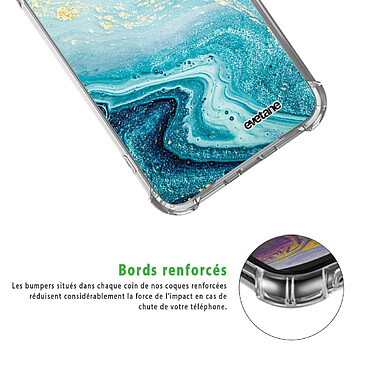 Acheter Evetane Coque Xiaomi Redmi Note 8 Pro anti-choc souple angles renforcés transparente Motif Bleu Nacré Marbre