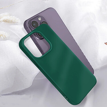 Acheter Avizar Coque pour Apple iPhone 14 Pro Max Silicone Flexible Finition Mate Anti-traces  vert foncé