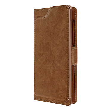 Avizar Etui pour Smartphone 5,0 à 5,3 Portefeuille Porte Monnaie Porte Carte  marron