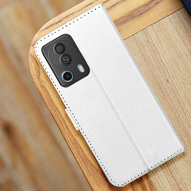 Avis Avizar Étui Folio pour Xiaomi 13 Lite porte-cartes effet croisillons avec dragonne  Blanc