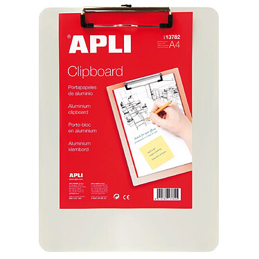 APLI Porte bloc aluminium 210 x 297 mm