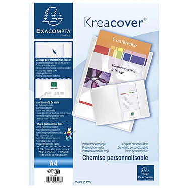 Avis EXACOMPTA Chemise de présentation polypropylène souple Krea Cover - A4 - Blanc x 10