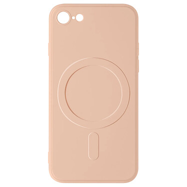 Avizar Coque Magsafe iPhone 8 et iPhone SE 2020, 2022 Silicone Souple Intérieur Soft-touch Mag Cover  rose gold