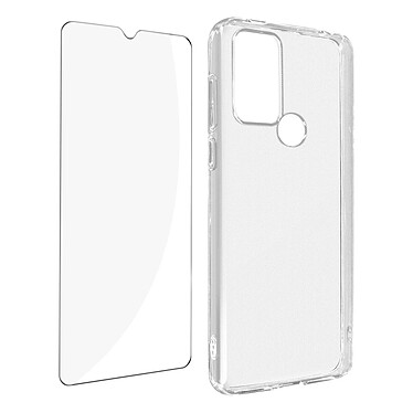 Avizar Coque pour TCL 30 SE et TCL 306 Silicone Souple et Film Verre Trempé 9H  transparent