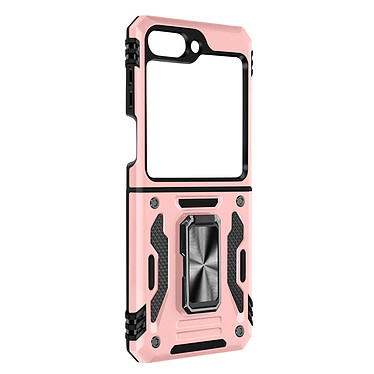 Avizar Coque Bague pour Samsung Galaxy Z Flip 5 Antichoc Série ArmoRing Bump  rose gold