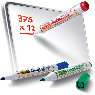 Avis PENTEL Pochette de 4 Marqueurs tableaux blancs WHITE BOARD MARKER MW85