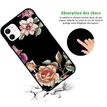 Avis LaCoqueFrançaise Coque iPhone 12 Mini Silicone Liquide Douce Amour en fleurs