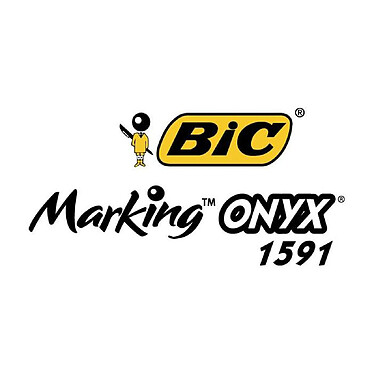 Avis BIC Marqueur Permanent MARKING ONYX 1591 MAXI Pointe Biseau 2,7 à 6,2 mm Noir x 12