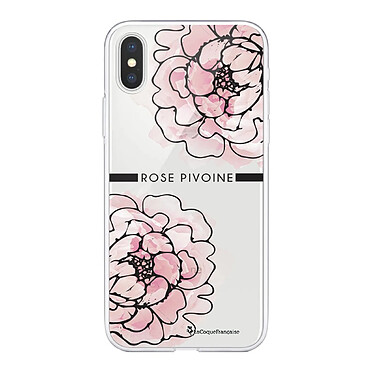 LaCoqueFrançaise Coque iPhone X/Xs 360 intégrale Rose Pivoine Tendance