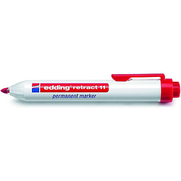 EDDING Marqueur Permanent Retract 11 Rouge Pointe Moyenne 1,5-3 mm