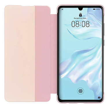 Avizar Housse Huawei P30 Étui Grande Fenêtre Translucide Coque Rigide rose gold pas cher