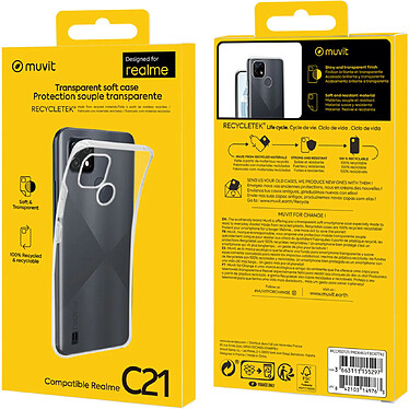 Acheter Muvit Coque pour Realme C21 RECYCLETEK Souple Transparent