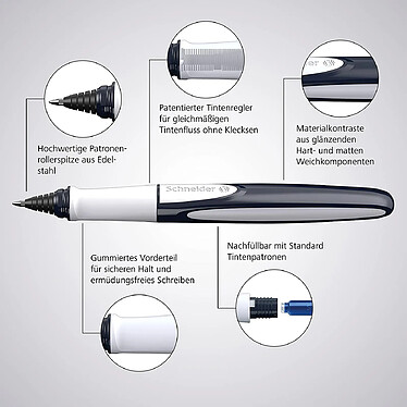 SCHNEIDER Roller à Cartouche Ray Onyx pas cher