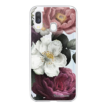 LaCoqueFrançaise Coque Samsung Galaxy A40 360 intégrale transparente Motif Fleurs roses Tendance