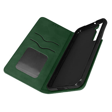 Avizar Etui Folio pour Samsung Galaxy S22 Plus Porte Carte Simili Cuir Daim  vert