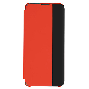 Avizar Housse pour Samsung Galaxy A12 Fenêtre Affichage Heure Fonction Support Rouge