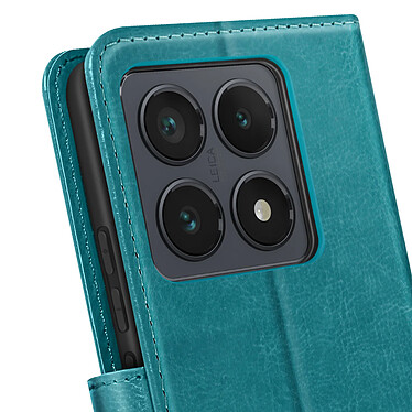 Acheter Mayaxess Étui pour Xiaomi 14T Pro Portefeuille avec Dragonne Turquoise