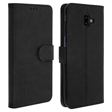 Avizar Etui folio Noir Porte-Carte pour Samsung Galaxy J6 Plus