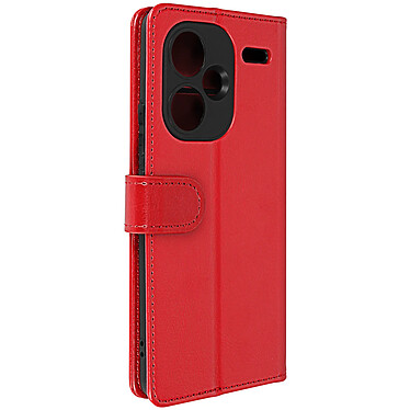 Avizar Étui pour Xiaomi Redmi Note 13 Pro Plus Porte-carte Support Vidéo  Rouge