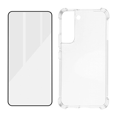 Avizar Pack Protection Samsung Galaxy S22 Coque + Verre Trempé Transparent