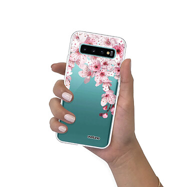 Evetane Coque Samsung Galaxy S10 360 intégrale transparente Motif Cerisier Tendance pas cher