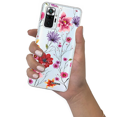 Evetane Coque Xiaomi Redmi Note 10 Pro 360 intégrale transparente Motif Fleurs Multicolores Tendance pas cher