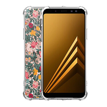 Avis LaCoqueFrançaise Coque Samsung Galaxy A8 2018 Silicone antichocs Solides coins renforcés  transparente Motif Fleurs Beige et Rose