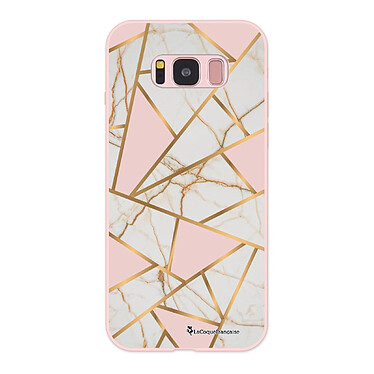 LaCoqueFrançaise Coque Samsung Galaxy S8 Silicone Liquide Douce rose pâle Marbre Rose