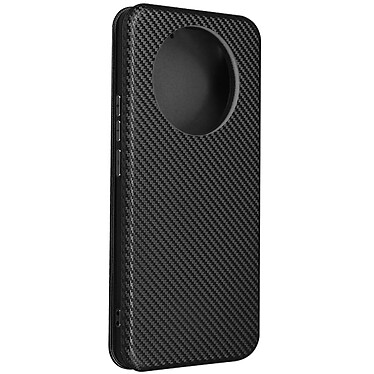 Avizar Etui pour Realme 11 Pro Plus et 11 Pro effet carbone clapet magnétique support vidéo  Noir