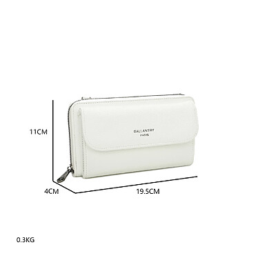 Acheter Gallantry Sac Bandoulière Portefeuille Mignon en Cuir Blanc