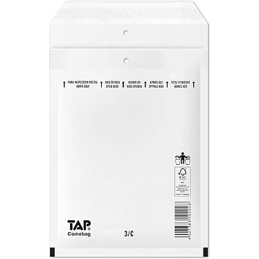 TAP Pack 100 Pochettes bulles d'air C13 170x225 mm Blanc