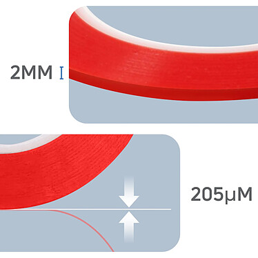 Avis Clappio Adhésif réparation double-face 50m Adhésion forte Largeur 2mm  Transparent