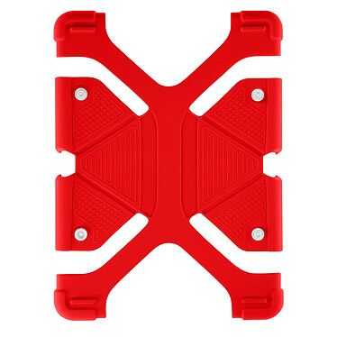 Avizar Coque pour tablette 8.9 à 12 pouces Universel Silicone Gel Bumper Fonction support  rouge