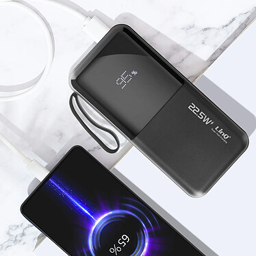 Avis LinQ Batterie de Secours 10000 mAh avec Câbles Lightning et USB type C Noir