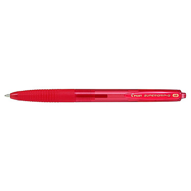 PILOT Stylo bille SUPER GRIP G retractable Rouge Pointe moyenne x 12