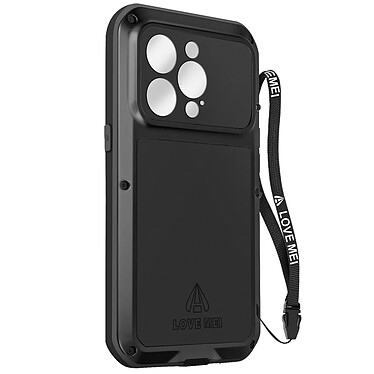 Love Mei Coque  pour iPhone 14 Pro Intégrale Antichoc Antichute Etanche Noir