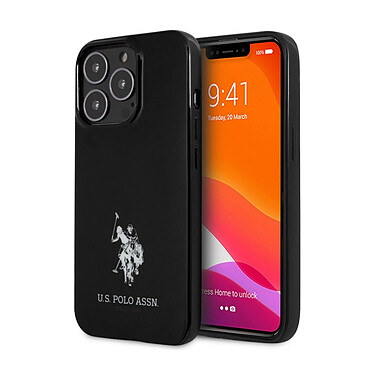 Avis U.S Polo Coque pour iPhone 13 Pro Élégante Collection Mini Horse Noir